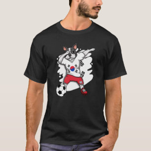 Dab Fransk Bulldog Sydkoreas fotboll Fläkt Jersey T Shirt