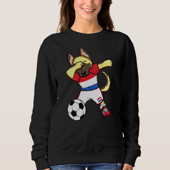 Dab German Shepherd Netherlands Soccer Fläkt Jerse T Shirt (Framsida)