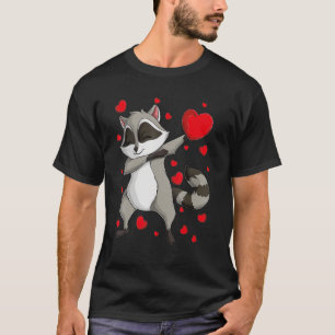 Dab Jungle Animals Dabbing Raccoon Valentine Day T Shirt