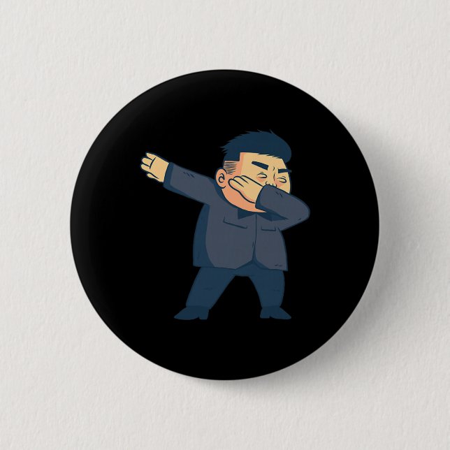 Dab Kim Jong Un Rolig Dabbing Meme Nordkorea Lea Knapp (Framsida)
