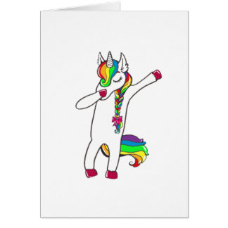 Dab licorne hälsningskort