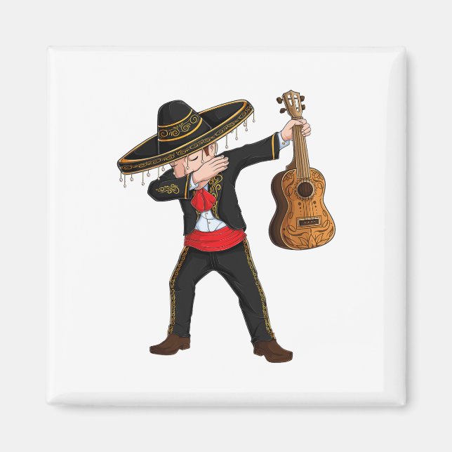 Dab Mexican Mariachi Costume Charro Sombrero Cinco Magnet (Framsidan)