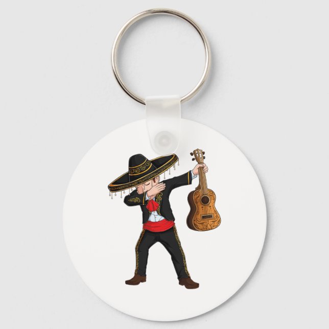 Dab Mexican Mariachi Costume Charro Sombrero Cinco Nyckelring (Framsida)