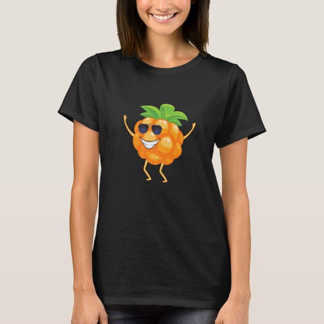 Dab Raspberry Dancing Dabbing Orange Raspberry T Shirt (Framsida)