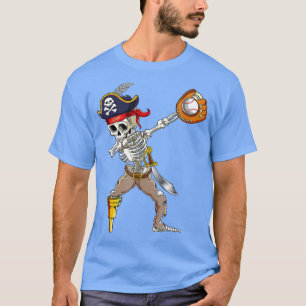 Dab Skeleton Dabbing Skeleton Pirat Baseball T Shirt