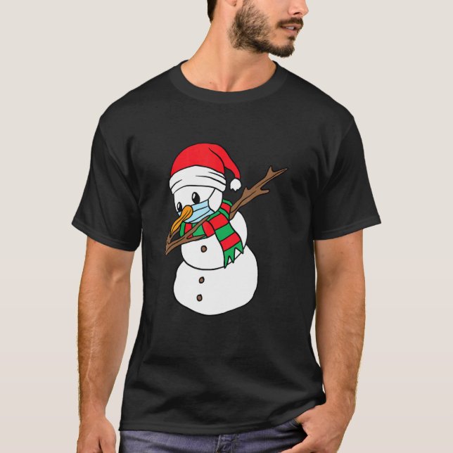 Dab Snögubbe, helgdag T Shirt (Framsida)