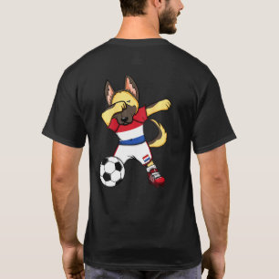 Dab tysk schäferhund Nederländerna fotbollsfans tr T Shirt
