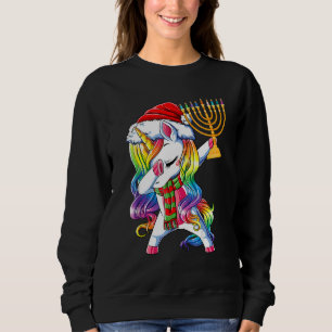 Dab Unicorn jul Kids Girls Women Jewnicorn H T Shirt