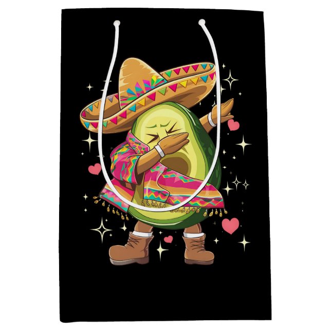 Dabba Avokado Cinco De Mayo Rolig Mexikansk Poncho (Framsidan)