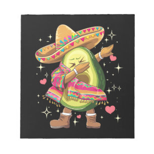 Dabba Avokado Cinco De Mayo Rolig Mexikansk Poncho Anteckningsblock
