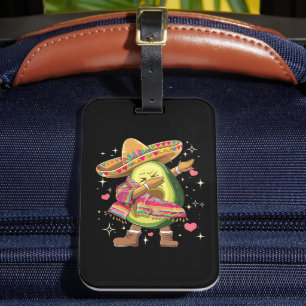 Dabba Avokado Cinco De Mayo Rolig Mexikansk Poncho Bagagebricka