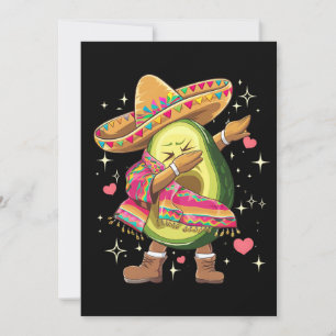Dabba Avokado Cinco De Mayo Rolig Mexikansk Poncho Inbjudningar