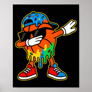 Dabba Basketboll Glasskrem Dropp Pojkar Basket  Poster