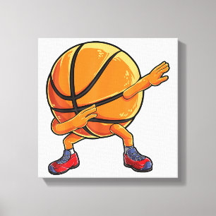 Dabba basketboll rolig pojkar män kvinnor sport canvastryck