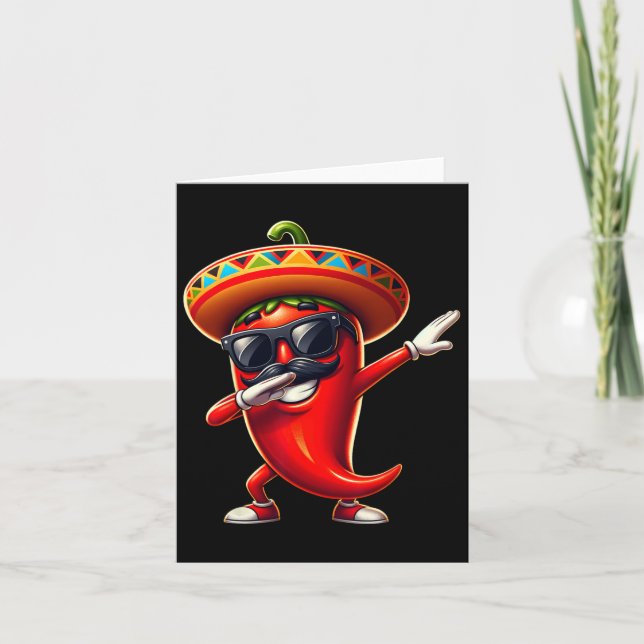 Dabba Chili Cinco De Mayo Mexikansk Mat För Män W Kort (Framsida)