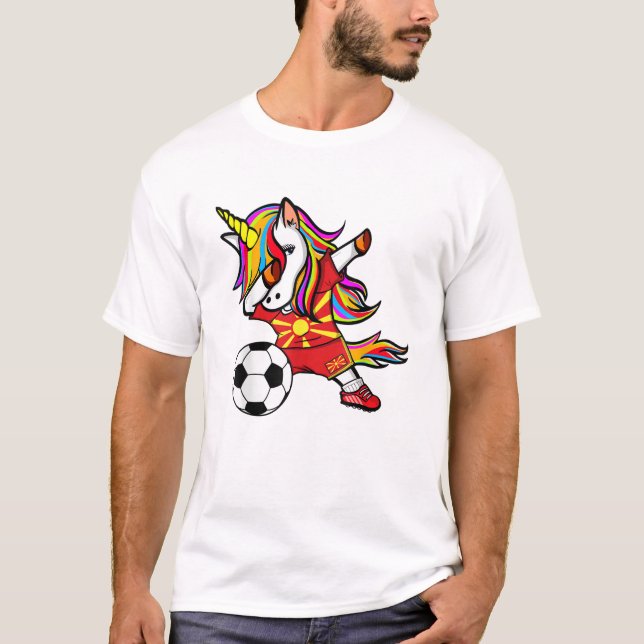 Dabba Enhörning Makedonien Fotbollsfans Tröja Make (Framsida)