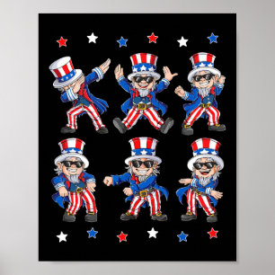 Dabba Farbror Sam 4:e Juli Pojkar Flickor Barn Dan Poster