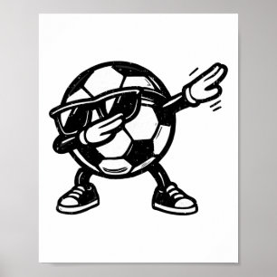 Dabba fotboll Ll Rollig sport spelare Dab dans Foo Poster