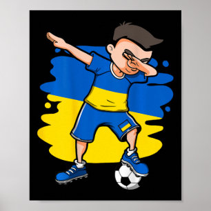 Dabba fotbollspojke Ukraina tröja ukrainsk fotboll Poster