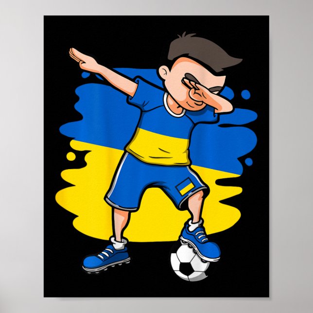 Dabba fotbollspojke Ukraina tröja ukrainsk fotboll Poster (Framsidan)