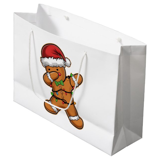 Dabba Gingerbröd Träd Ljus Jul (Framsidan Vinklad)