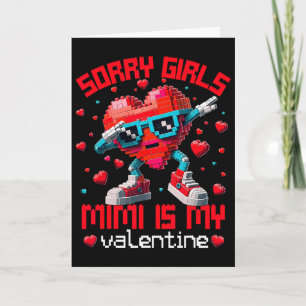 Dabba hjärta ledsna tjejer Mimi Valentine Byggnad Kort