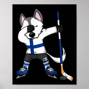 Dabba Husky Finland Ishockeyälskare Tröja Vinner Poster