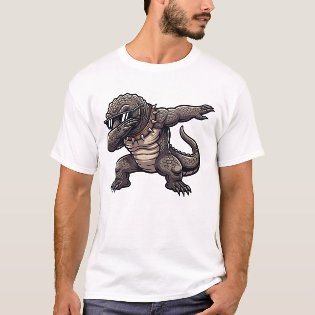 Dabba Komodo-drake Roligt Sött Dab-dans T Shirt (Framsida)