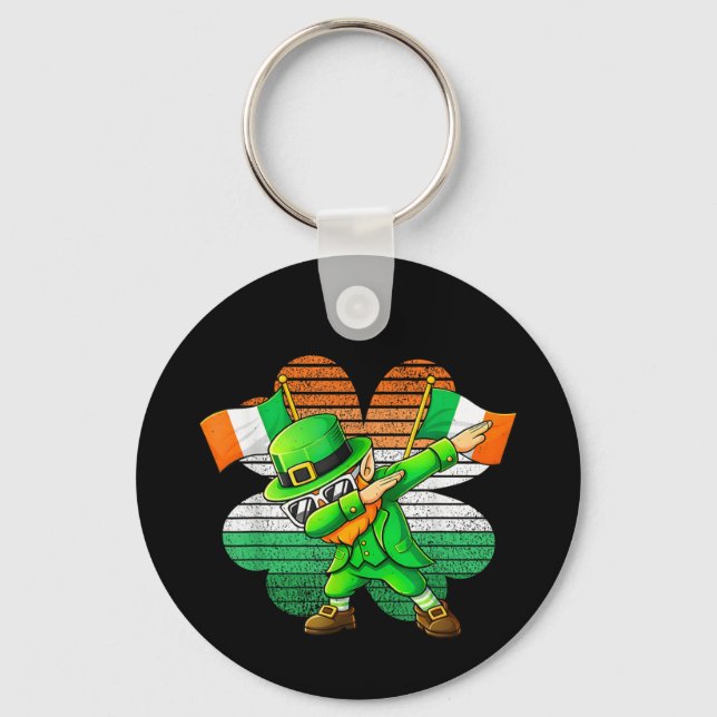 Dabba Leprechaun för barn pojkar män ungdom Nyckelring (Framsida)