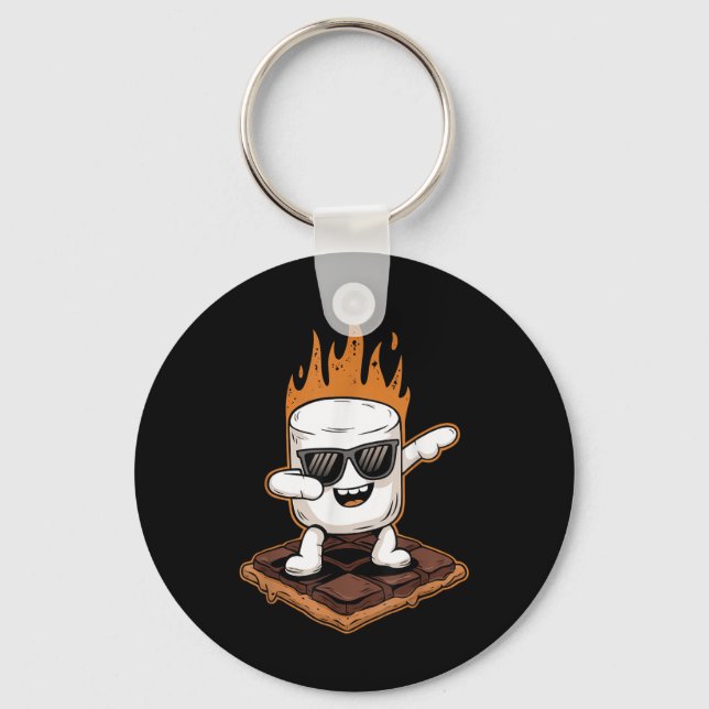 Dabba Marshmallow Camping Smores Kawaii Smores  Nyckelring (Framsida)