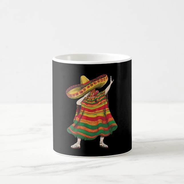 Dabba mexikansk poncho Cinco De Mayo fiesta fest Kaffemugg (Center)