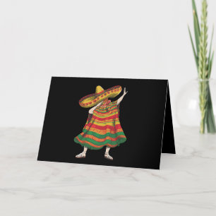 Dabba mexikansk poncho Cinco De Mayo fiesta fest Tack Kort