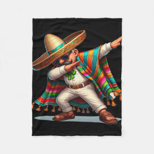Dabba mexikansk poncho cinco de mayo män pojkar So Fleecefilt