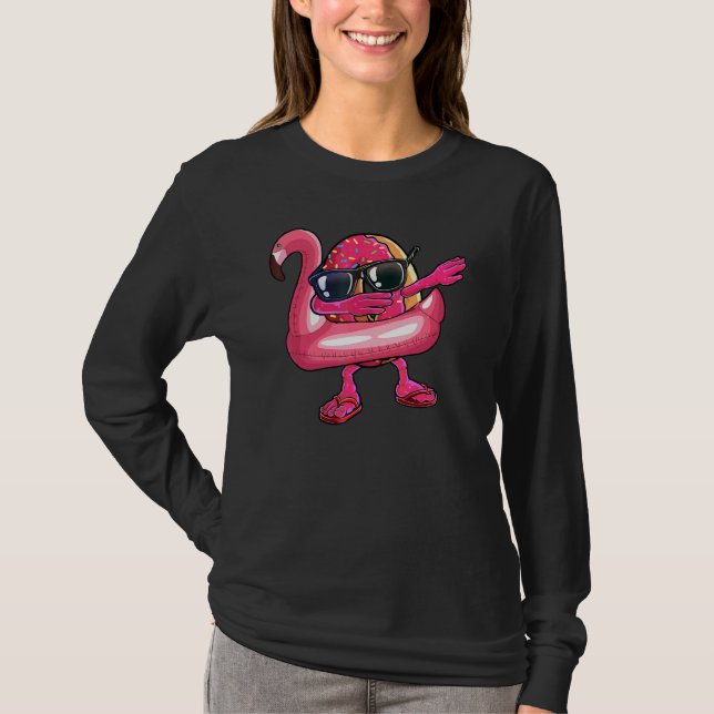 Dabba Munkflamingo Float Sommar Tropisk T Shirt (Framsida)