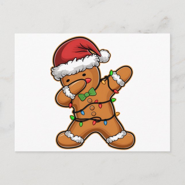 Dabba pepparkaksträd Ljus jul Vykort (Framsida)