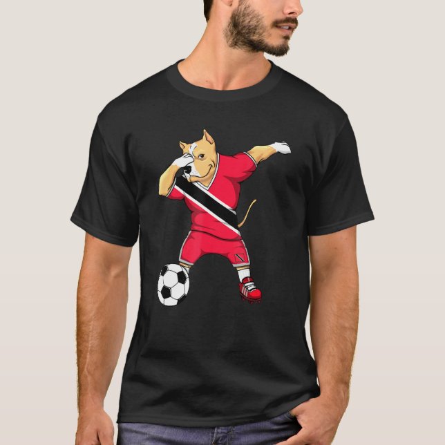 Dabba Pitbull Trinidad och Tobago fotbollsfans Fo T Shirt (Framsida)