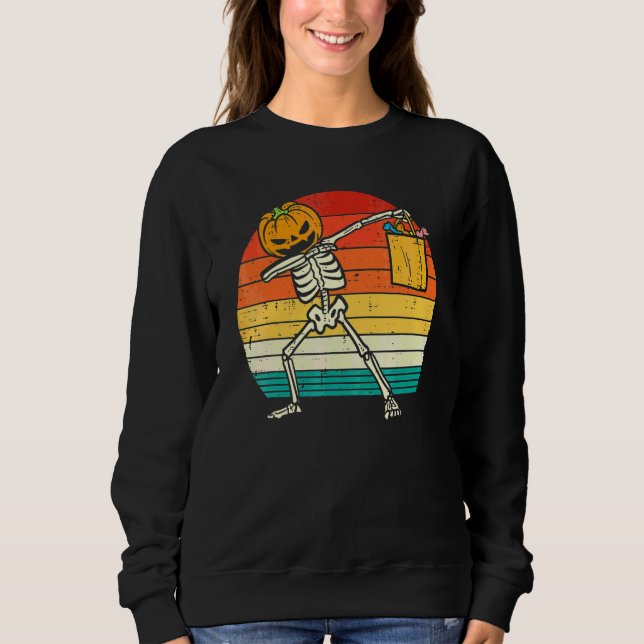 Dabba Pumpa Skelett Godis Retro Småpojkar  T Shirt (Framsida)