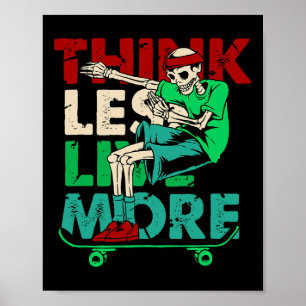 Dabba skelett rullbräda skateboard skateboard poster