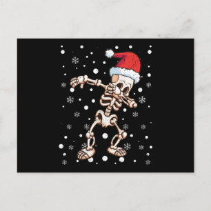 Dabba skelett Santa Claus jul Vykort
