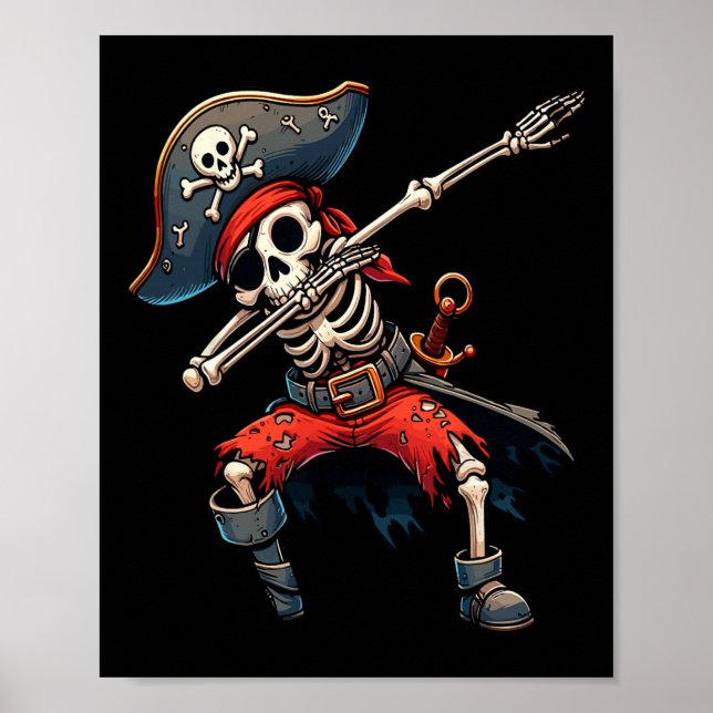 Dabba skelettpiratbarn poster (Framsidan)