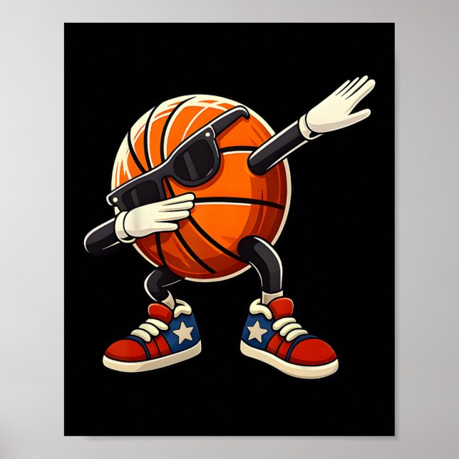 Dabba Sketll Ll Med Sungles Usa Flagga 4 Juli  Poster (Framsidan)