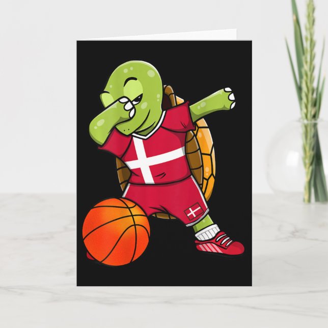 Dabba sköldpadda Danmark Jersey Danska Skelett Äls Kort (Framsida)
