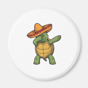 Dabba Sköldpadda Sombrero Vintage Vektor Design_1 Magnet
