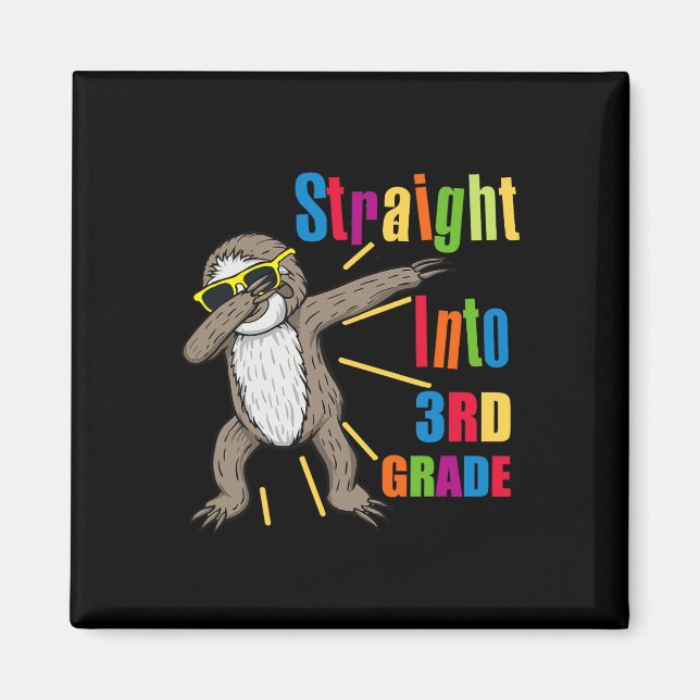 Dabba Sloth Rakt in i tredje Klassen först Magnet (Framsidan)