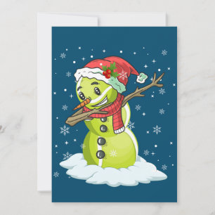 Dabba snömannen tennisboll Tee jul Xmas Inbjudningar