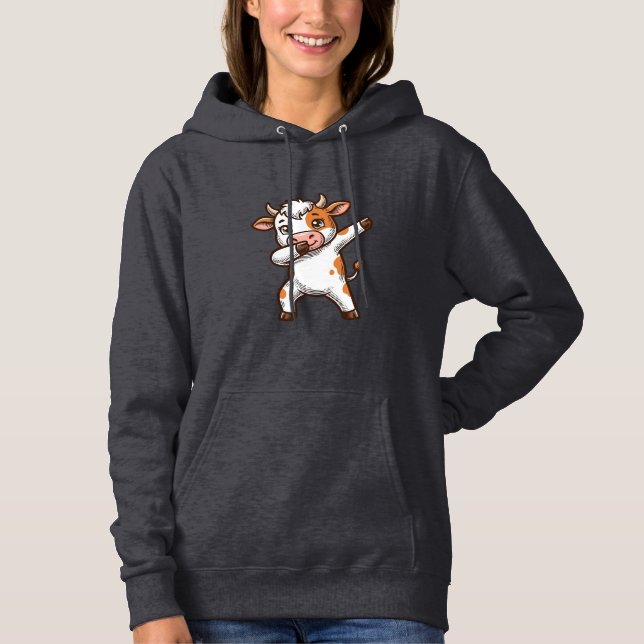 Dabba söt ko Vintage gravyr T-shirt design_ (Framsida)