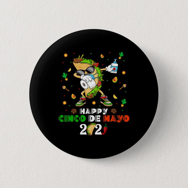 Dabba Taco Cinco De Mayo 2021 Ansiktsmask Karantän Knapp (Framsida)