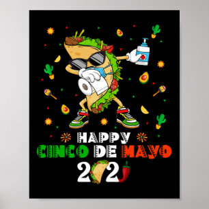 Dabba Taco Cinco De Mayo 2021 Ansiktsmask Karantän Poster