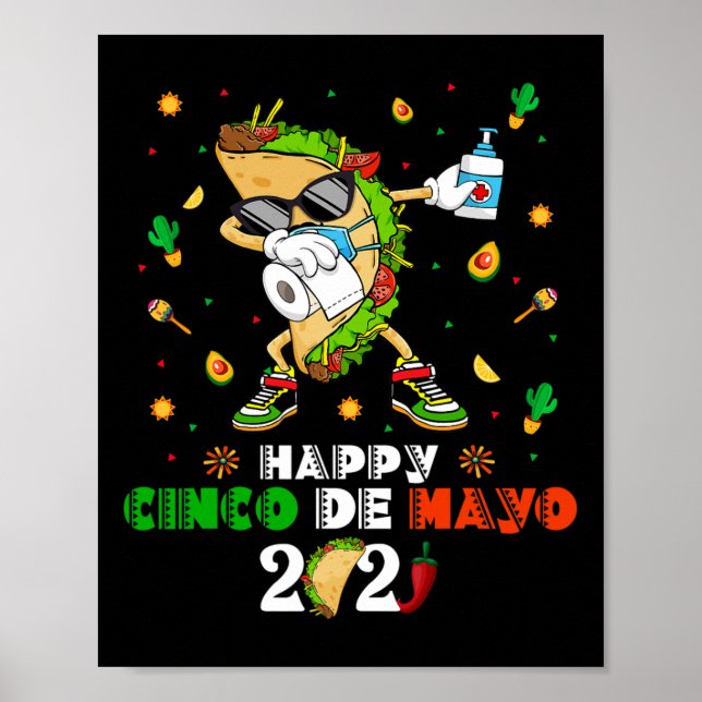 Dabba Taco Cinco De Mayo 2021 Ansiktsmask Karantän Poster (Framsidan)