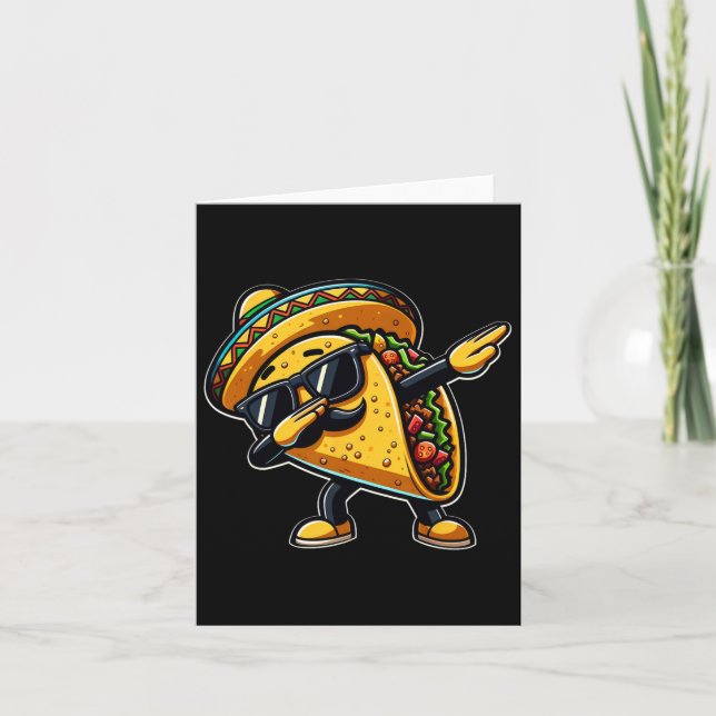 Dabba Taco Cinco De Mayo Rolig Mexikansk Fars Dag Kort (Framsida)